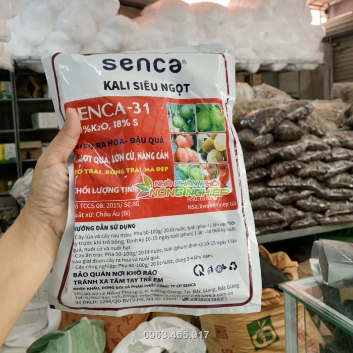 Phân bón Kali Senca tăng độ ngọt cho trái cây