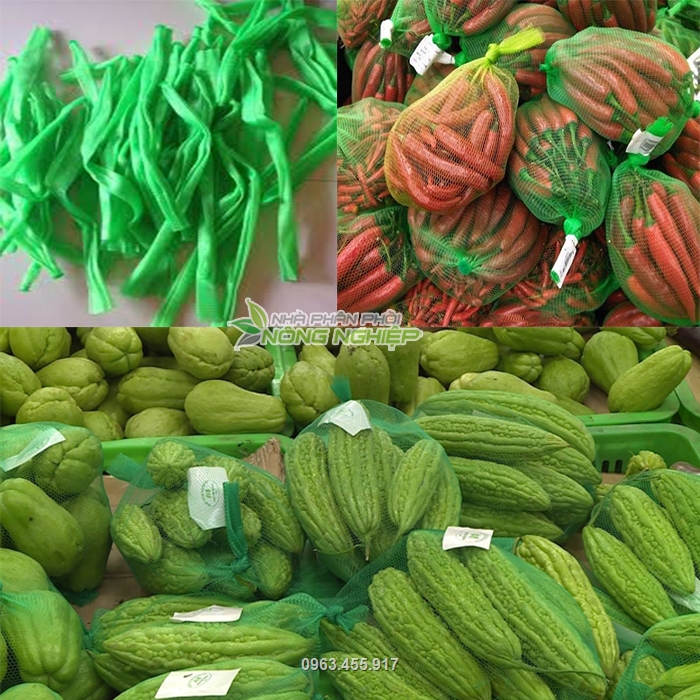 Túi lưới nhựa đa năng đựng nông sản, trái cây